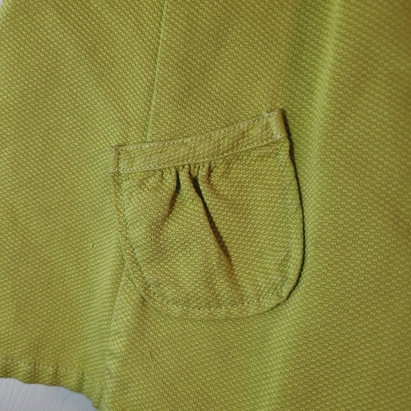 FOSSIL Double Collar Collar Cap Sleeve Charteuse Jacket Sz Medium - Picture 3 of 10